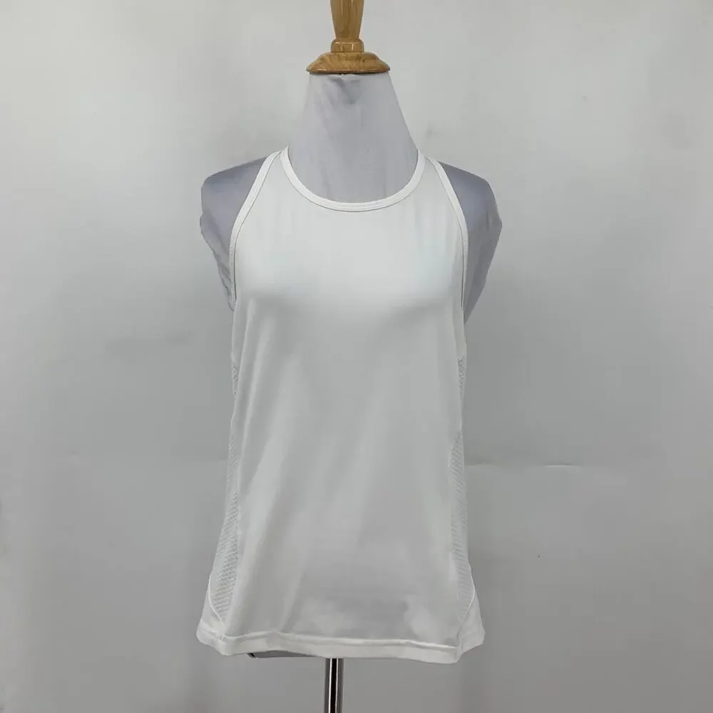 Athleta Tank Top Women XS Extra Small White Lightspeed Halter Racerback *READ